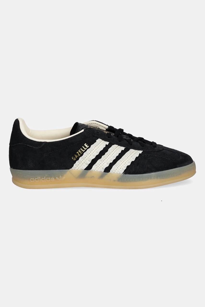 Замшевые кроссовки adidas Originals Gazelle Indoor цвет чёрный JS1412