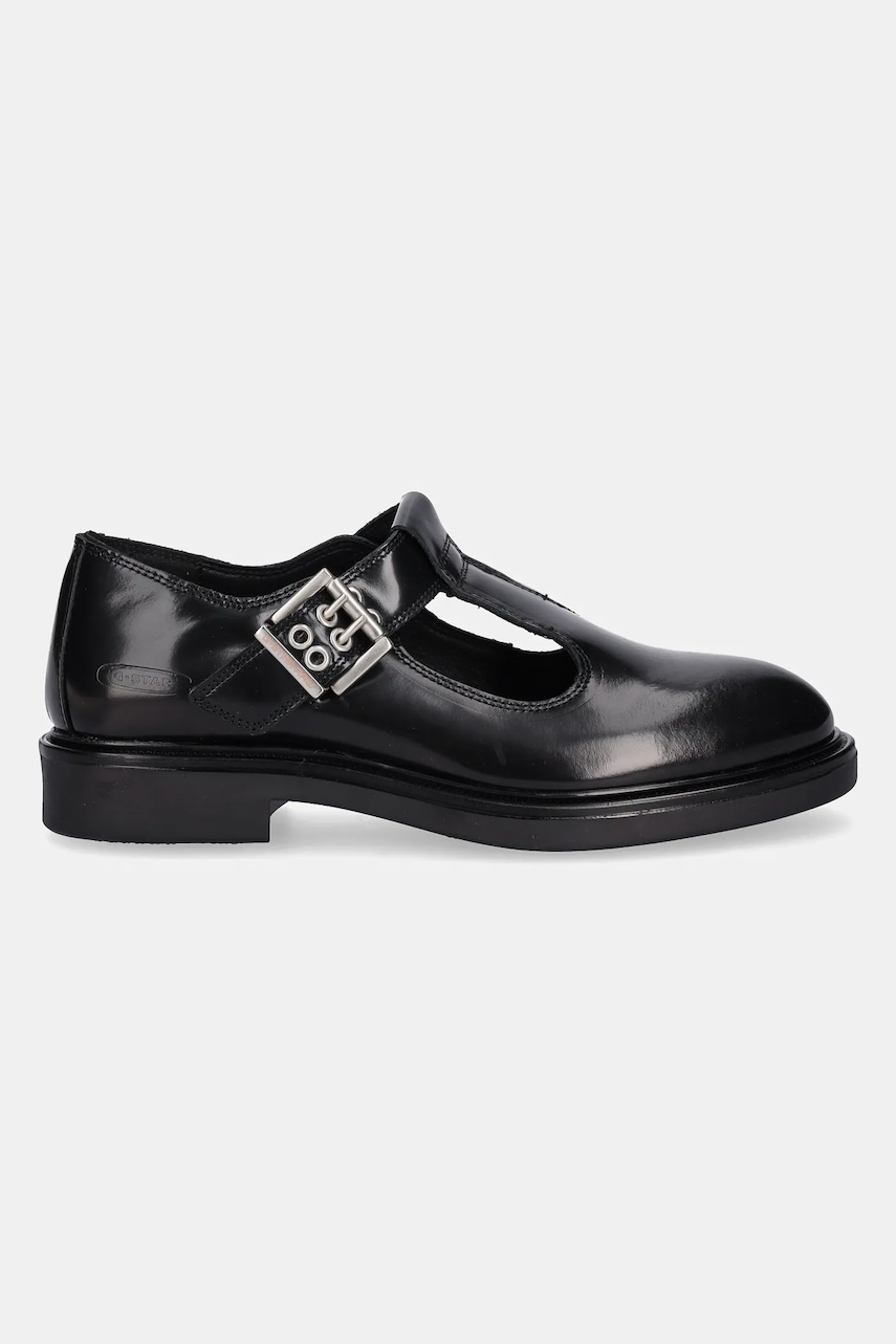 Кожаные туфли G-Star VACUM MJ LEA W цвет чёрный на плоском ходу D28146-01-990 Кожаные туфли G-Star VACUM MJ LEA W цвет чёрный на плоском ходу D28146-01-990