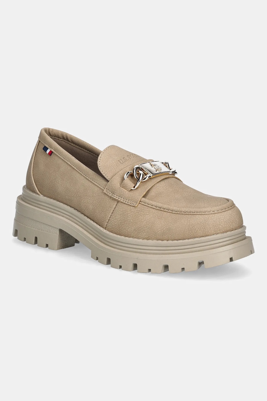 U.S. Polo Assn. pantof ALICYA007A culoarea bej, cu platformă, ALICYA007W/EU1