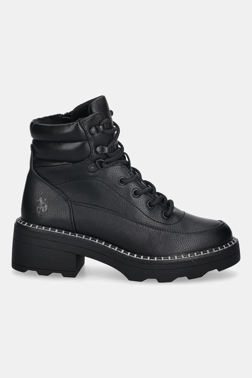 Полусапоги U.S. Polo Assn. HANNAH001 цвет чёрный каблук кирпичик слегка утеплённый HANNAH001W/EY1 Полусапоги U.S. Polo Assn. HANNAH001 цвет чёрный каблук кирпичик слегка утеплённый HANNAH001W/EY1