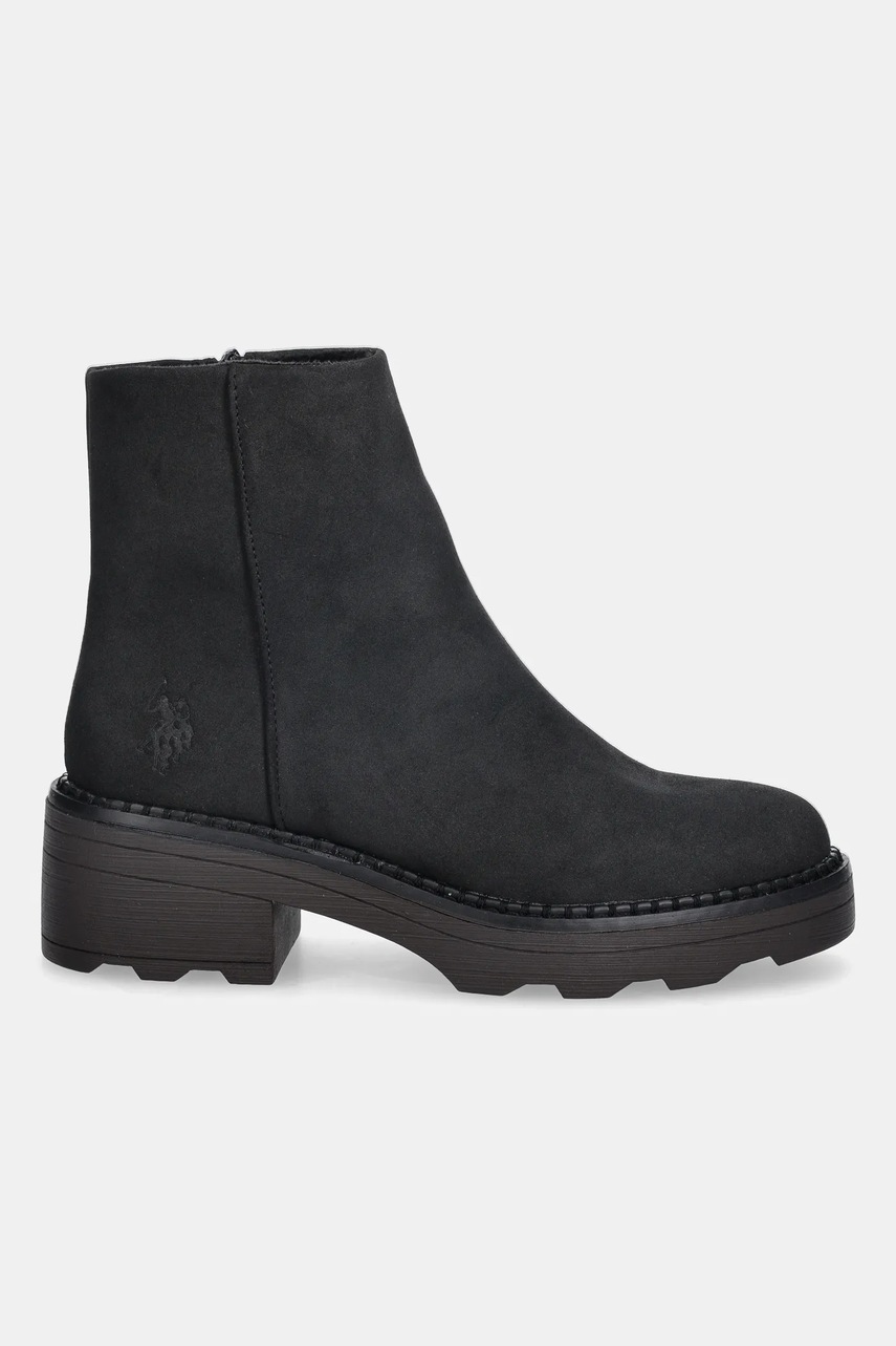 Полусапожки U.S. Polo Assn. HANNAH002 цвет чёрный каблук кирпичик HANNAH002W/EH1 Полусапожки U.S. Polo Assn. HANNAH002 цвет чёрный каблук кирпичик HANNAH002W/EH1