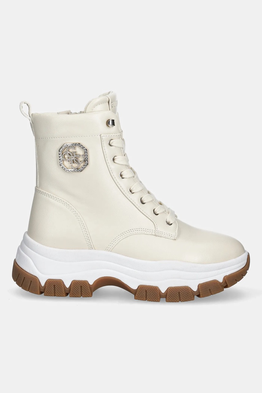 Полусапожки Guess BENZON цвет бежевый на платформе FLFBNZ ELE12