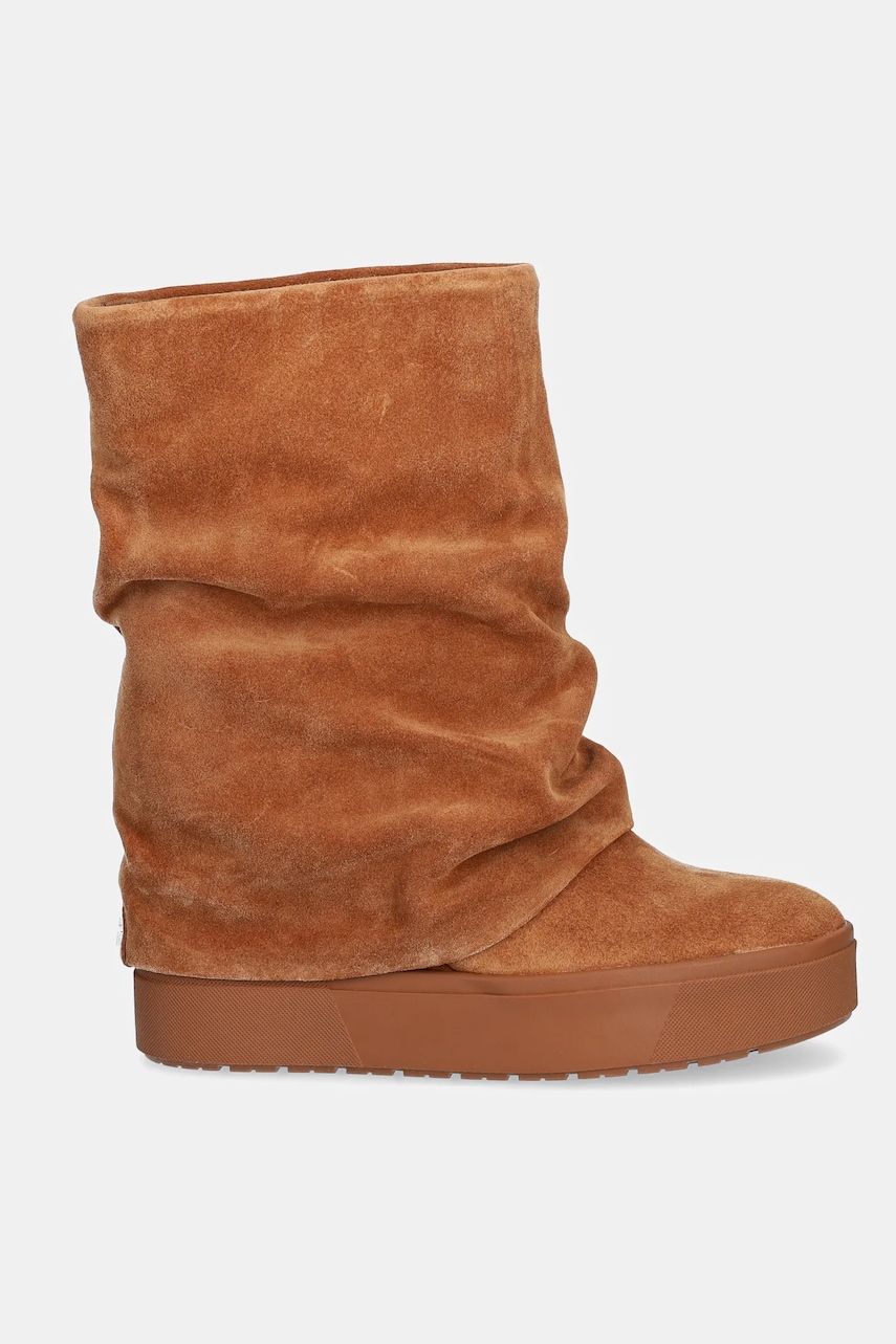 Замшевые сапоги Guess GUINNA цвет коричневый FLFGUI SUE10 Замшевые сапоги Guess GUINNA цвет коричневый FLFGUI SUE10