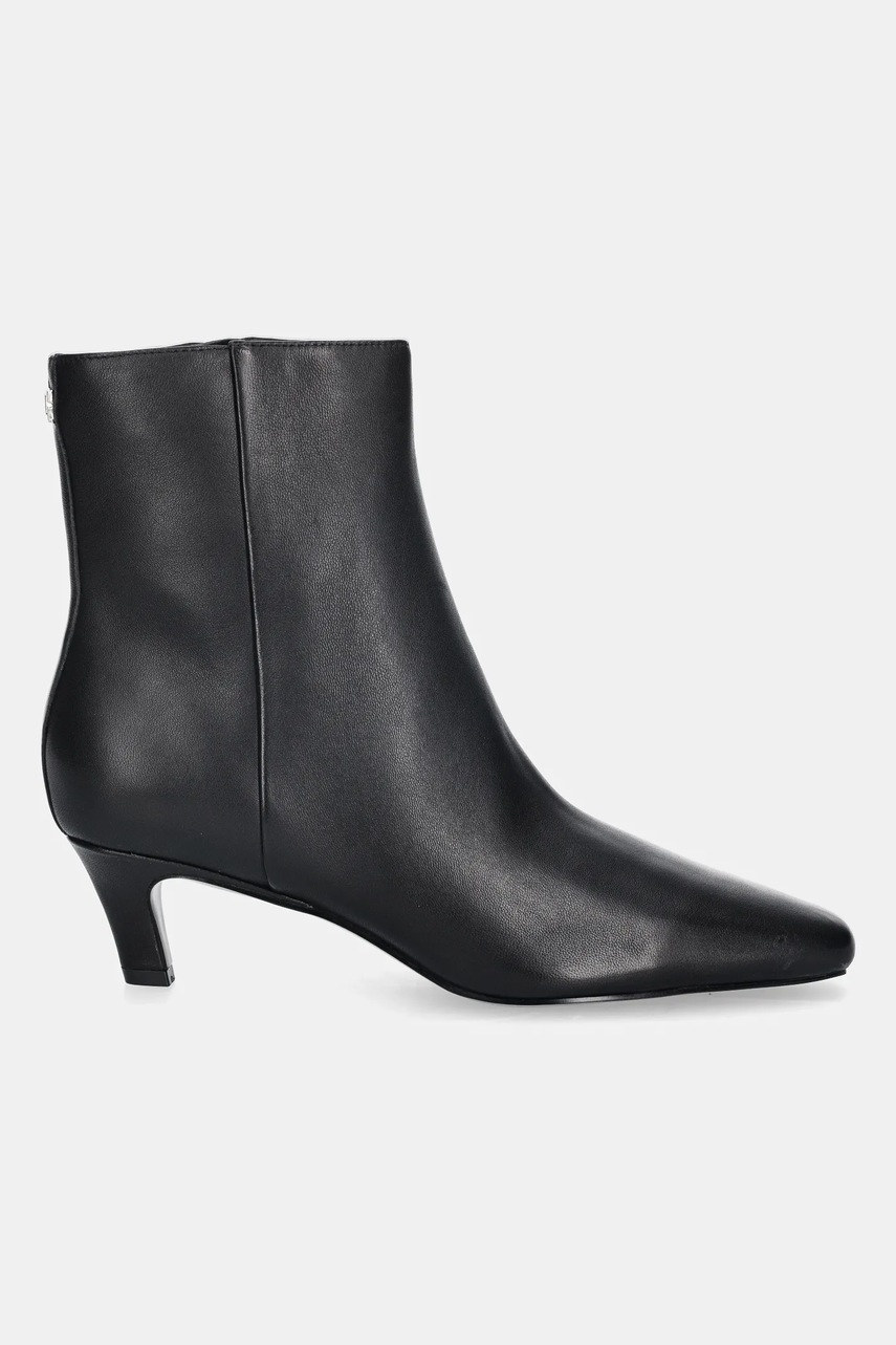 Кожаные полусапожки Guess IDREENA цвет чёрный на шпильке FLFIRN LEA10