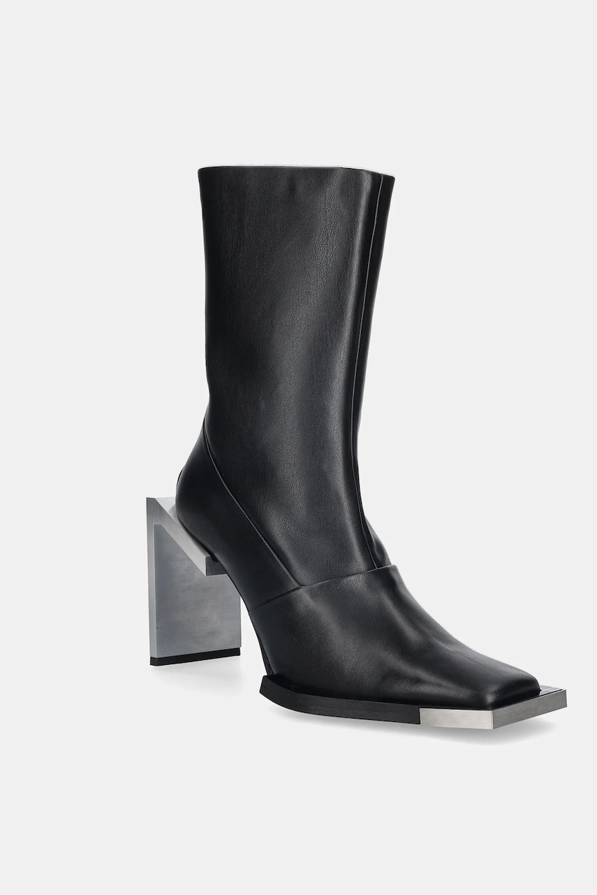 Heliot Emil cizme de piele culoarea negru, cu toc drept, AW25_17_002_BLK01_CO