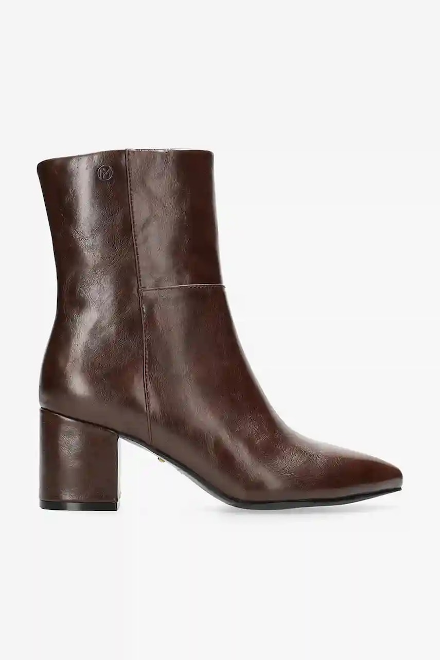 Mexx botine PAM MILA culoarea maro, cu toc drept, izolare usoara, MI001700453W