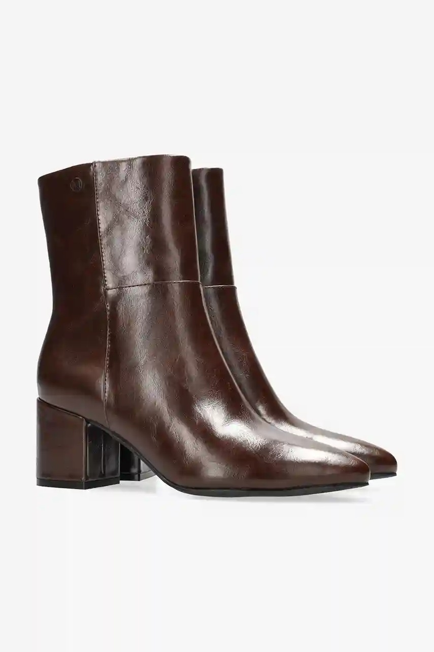 Полусапожки Mexx PAM MILA цвет коричневый каблук кирпичик слегка утеплённый MI001700453W