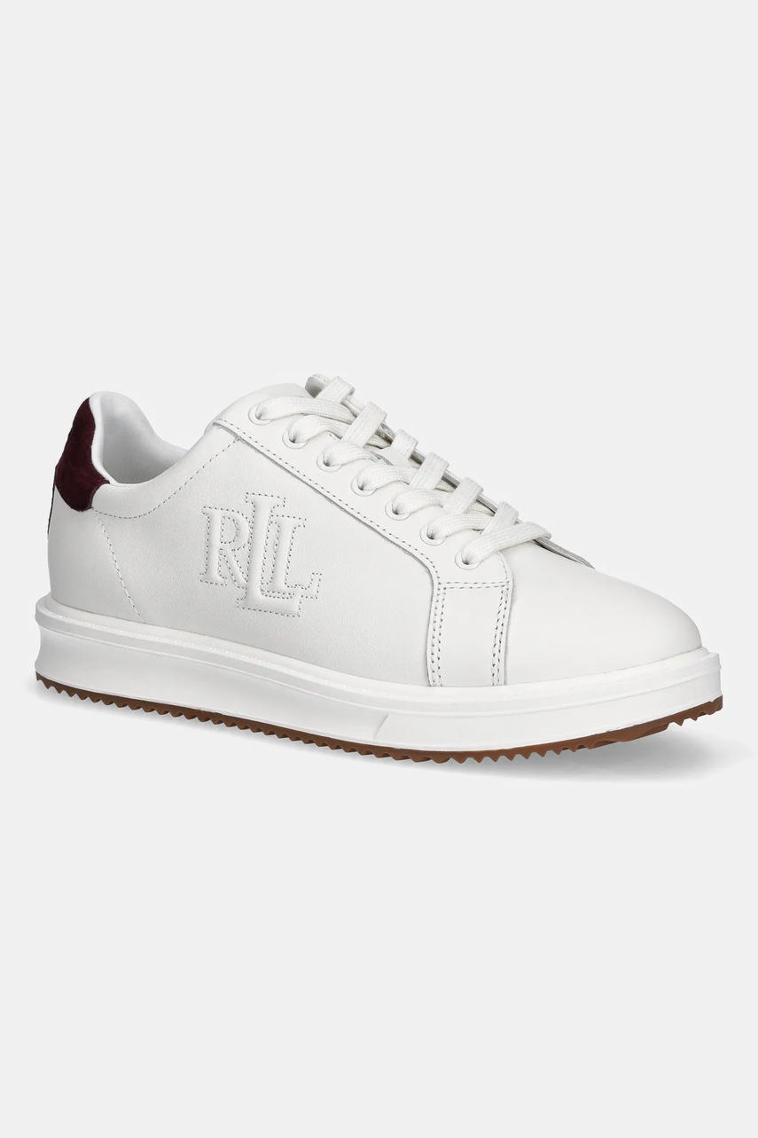 Levně Kožené tenisky Lauren Ralph Lauren Ainsley bílá barva, 802979188003