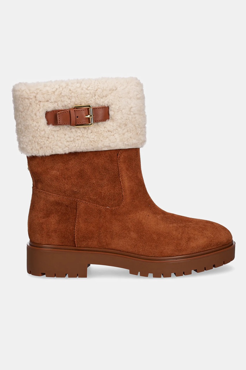 Замшевые ботинки Lauren Ralph Lauren Allyson Srlg цвет коричневый на платформе 802980553002