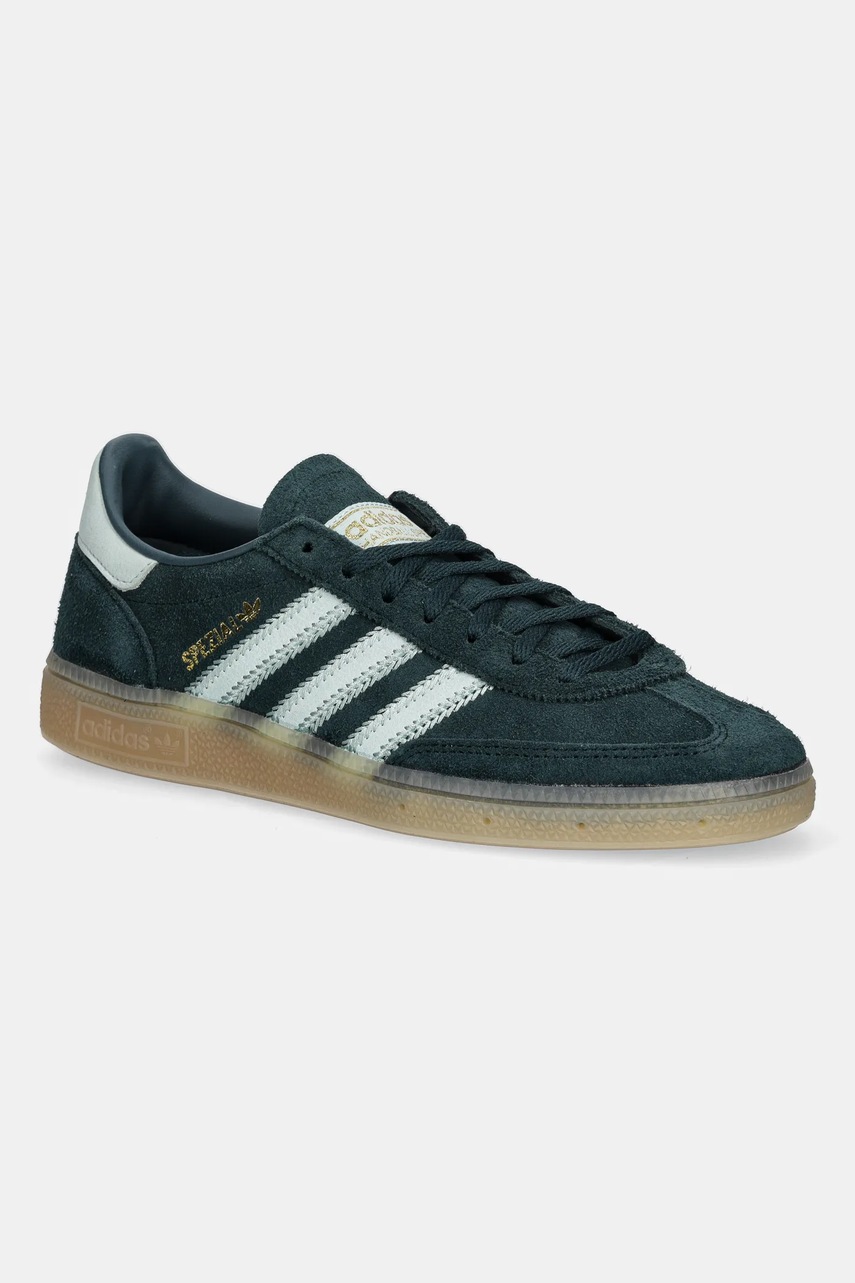 Semišové tenisky adidas Originals Handball Spezial W dámské, zelená barva, JR0847