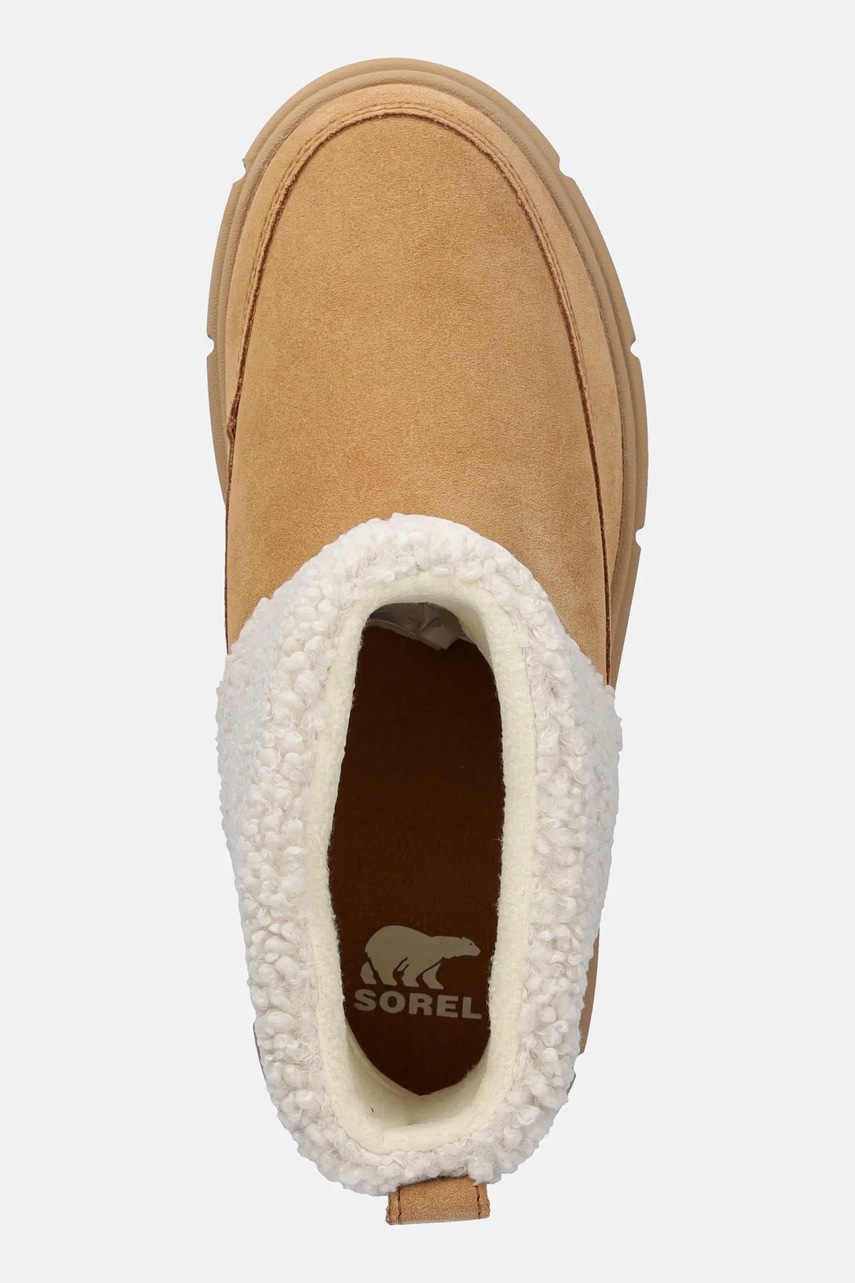 Μπότες χιονιού σουέτ Sorel SOREL EXPLORER III SLIP-ON COZY WP χρώμα: καφέ, 2079341252 φωτογραφία