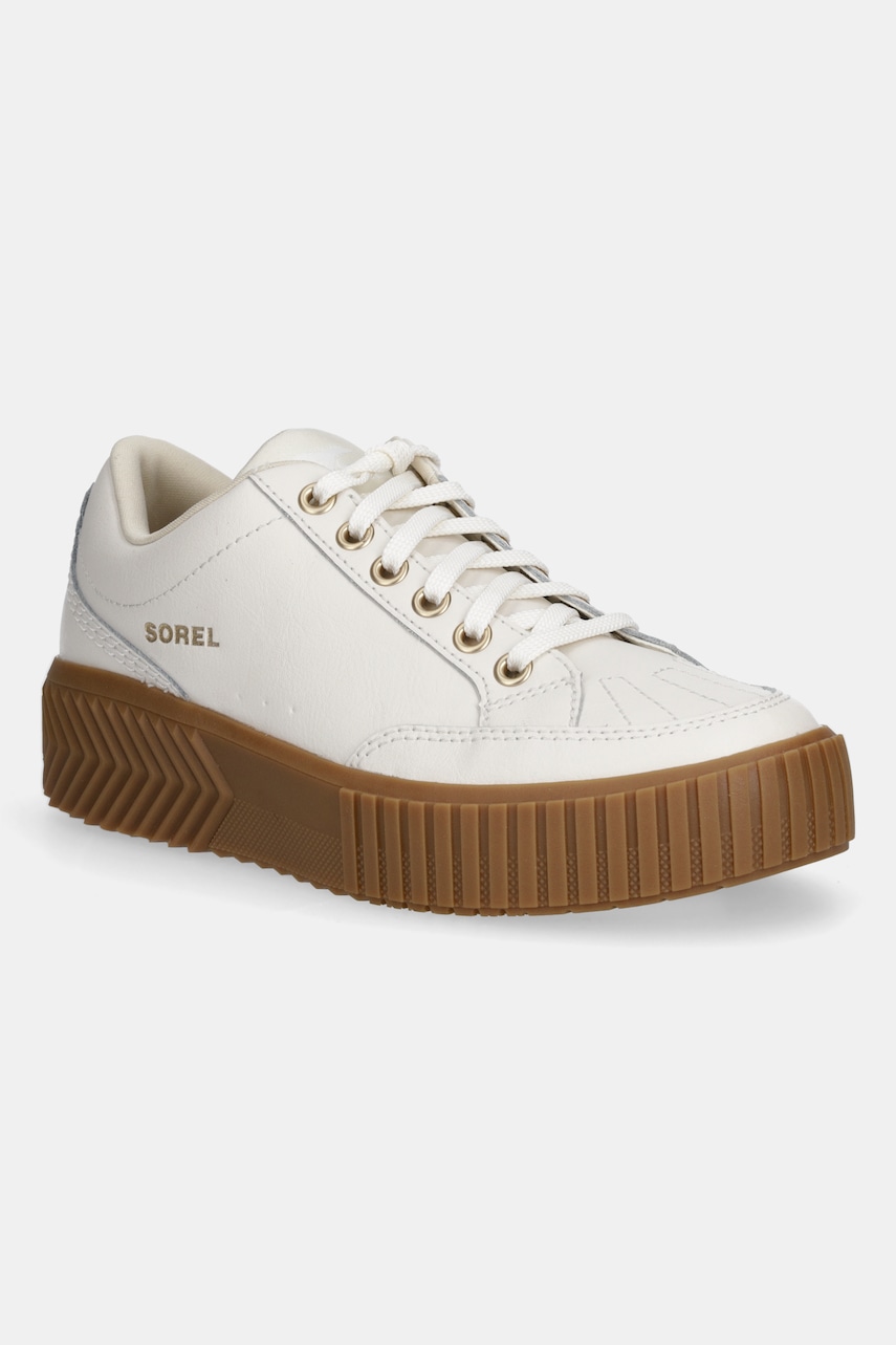 Sorel sneakers din piele ONA AVE LOW SNEAKER culoarea bej, 2150951191