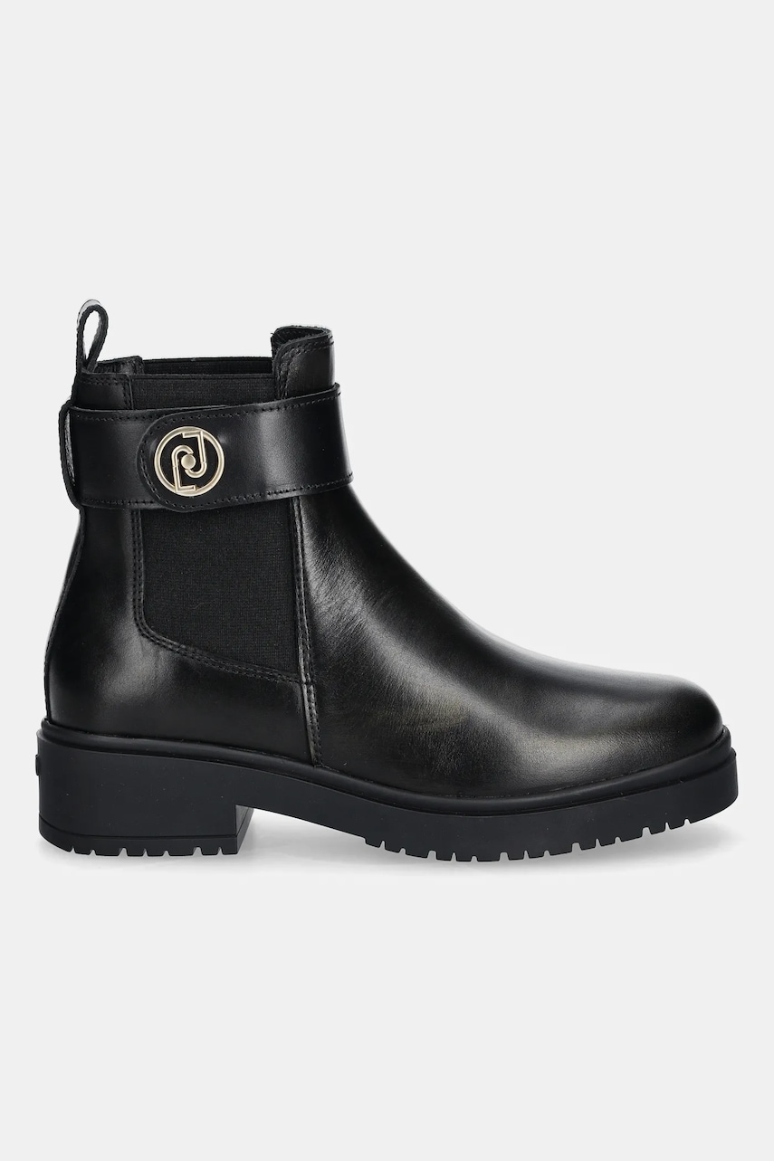 Кожаные полусапоги Liu Jo NEW NANCY ECO 2-2 цвет чёрный на плоском ходу SA5203PX24122222 Кожаные полусапоги Liu Jo NEW NANCY ECO 2-2 цвет чёрный на плоском ходу SA5203PX24122222