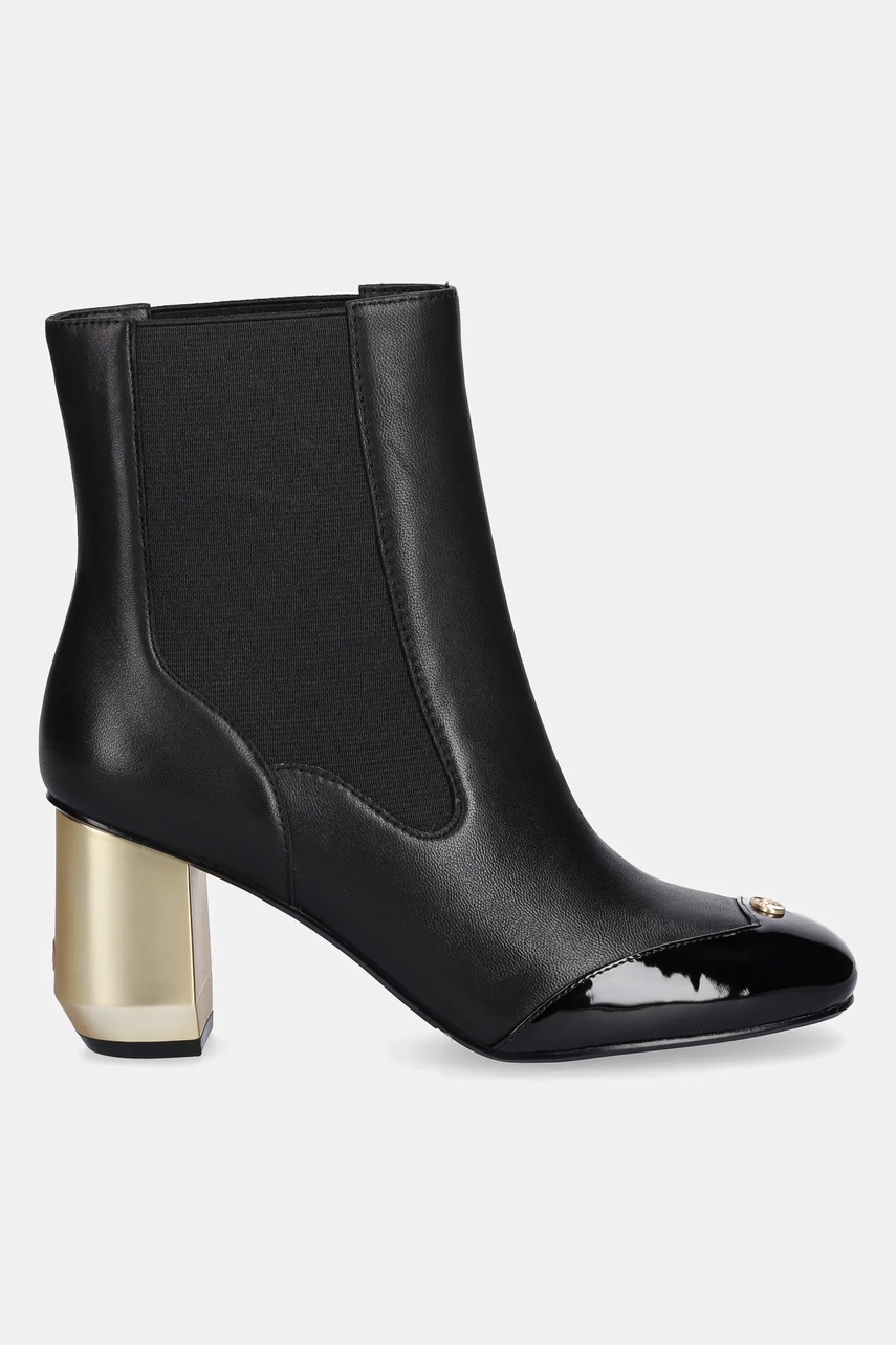 Кожаные полусапоги Liu Jo SAMY 02 цвет чёрный каблук кирпичик SF5087PX69522222