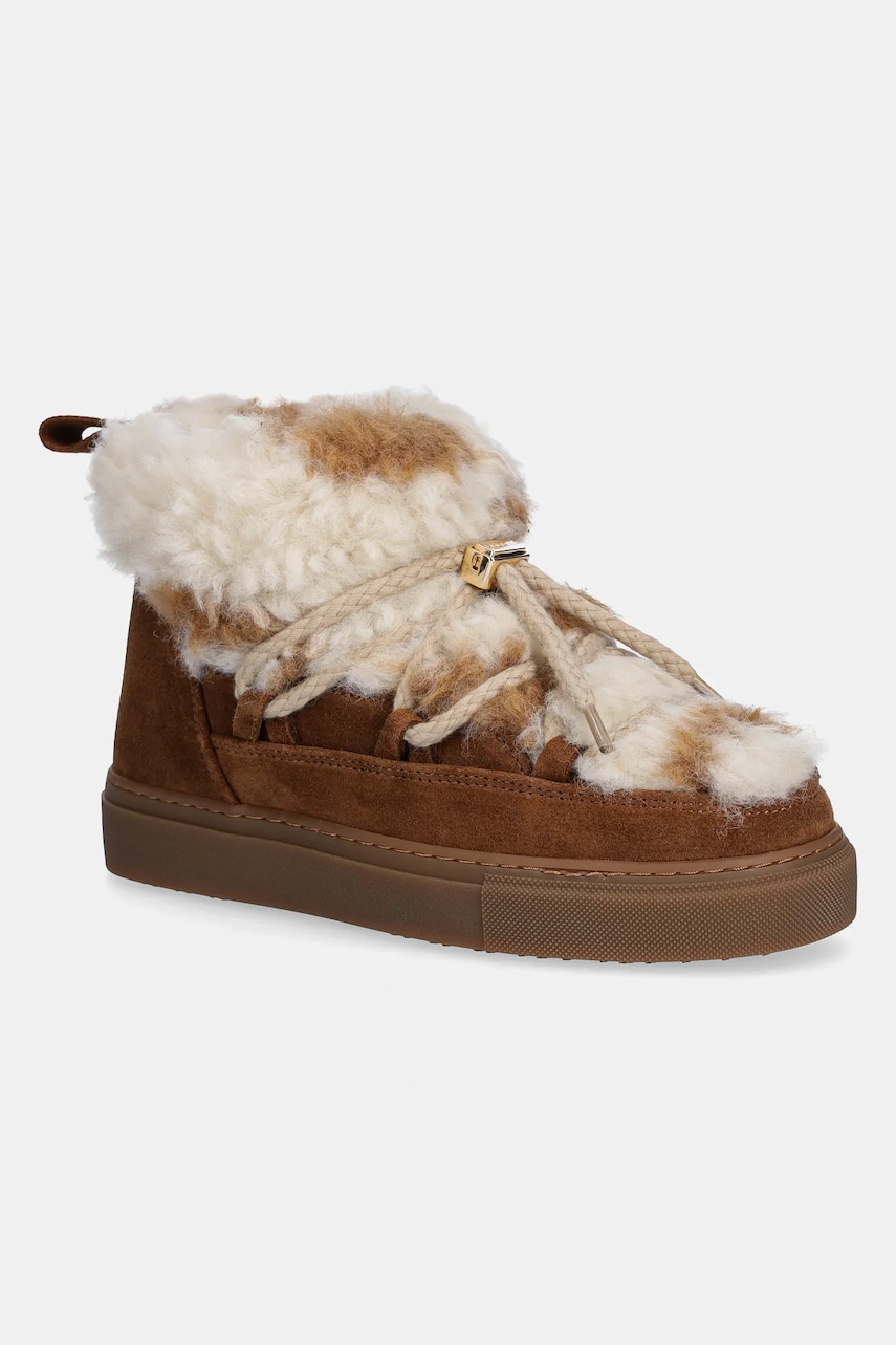 Inuikii cizme de zăpadă din piele întoarsă Teddy Low culoarea maro, 1001.001.0321.106