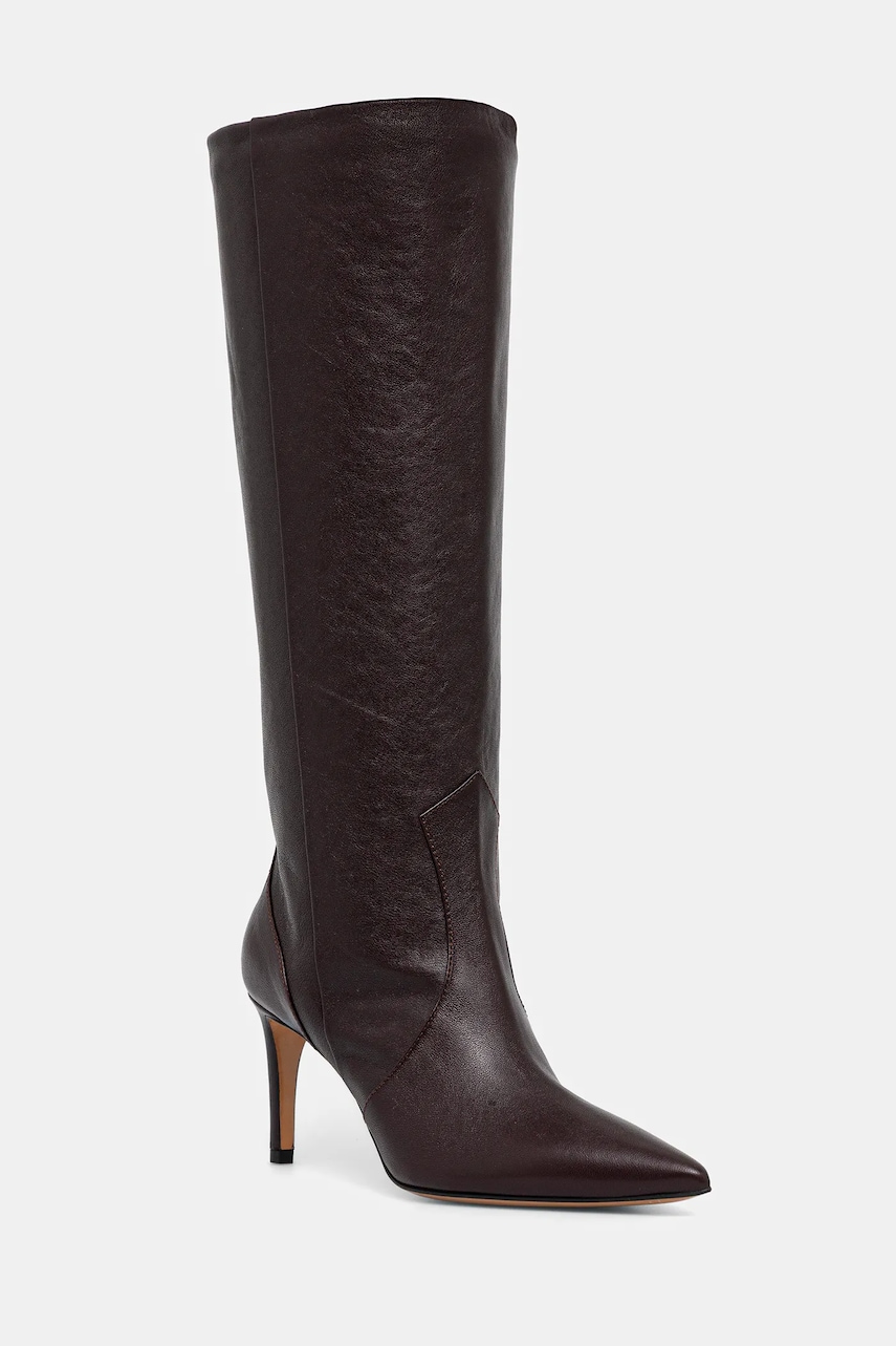 IRO ghete de piele Davyn Vintage culoarea bordo, cu toc cui, WM39DAVYNVIN
