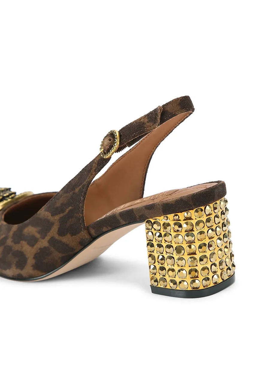 Semišové lodičky Kurt Geiger London Chelsea Block Slingback (obrázek 4)