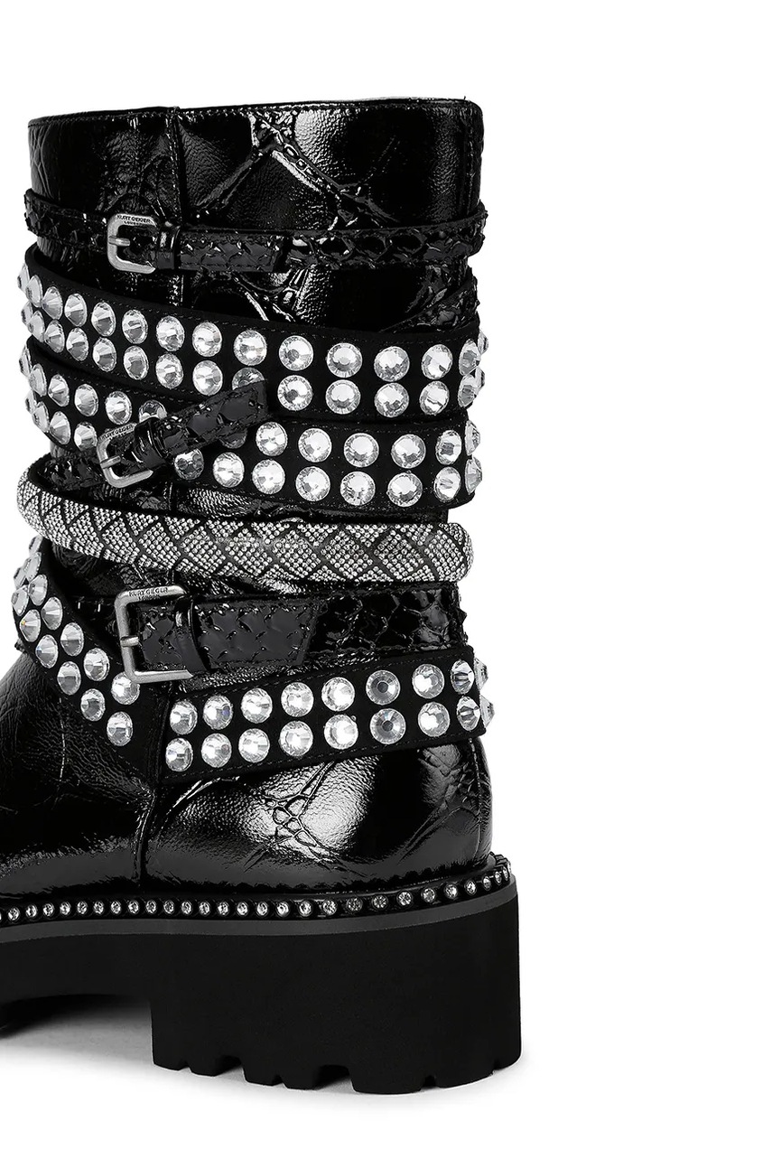 Kožené kotníkové boty Kurt Geiger London Multi Strap Flat Boot (obrázek 5)