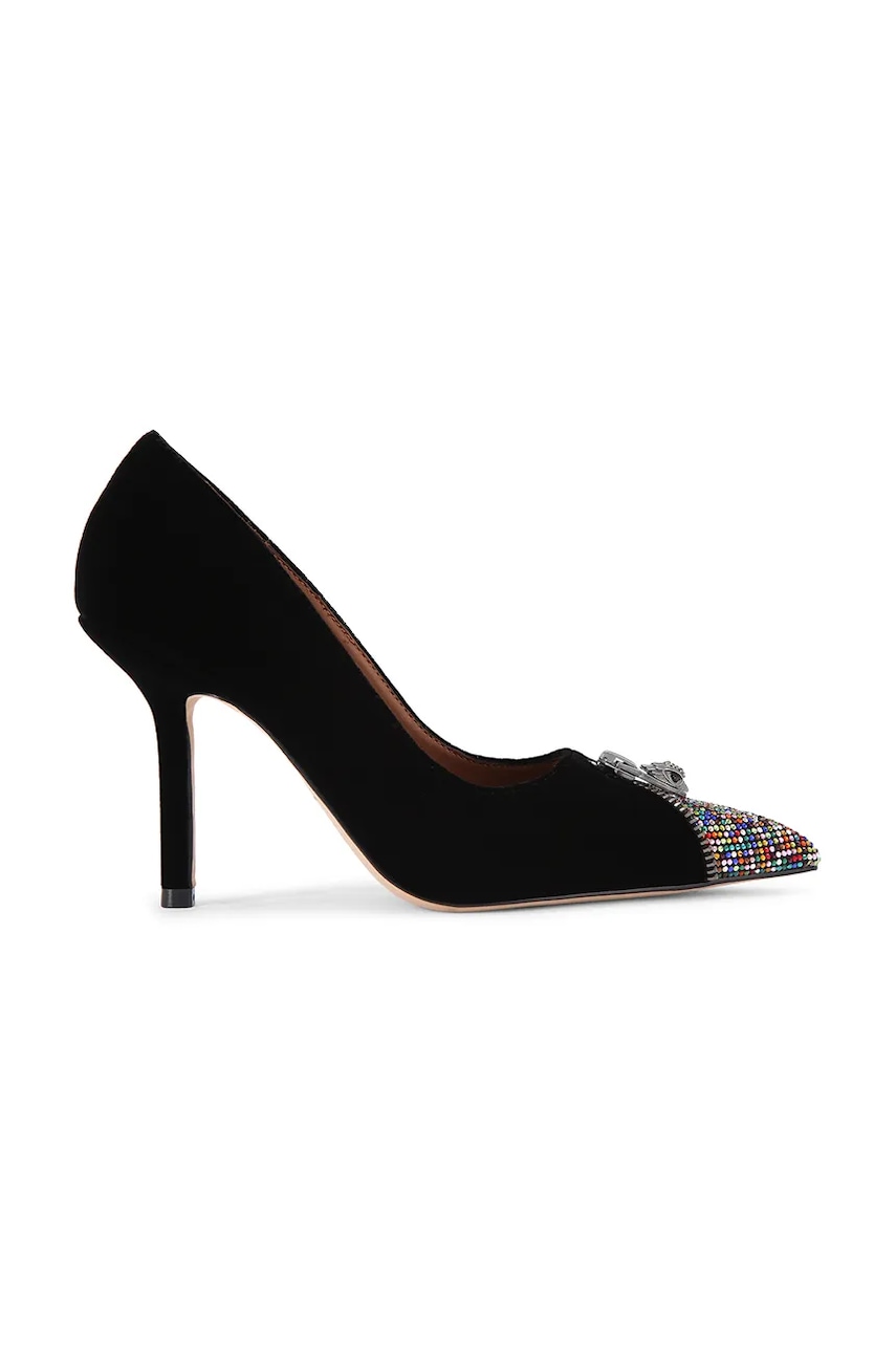 Kurt Geiger London tocuri din piele întoarsă Zip Court culoarea negru, 4987309789