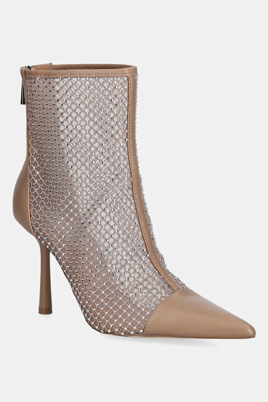 Steve Madden botine Arlette culoarea bej, cu toc cui, 11004774