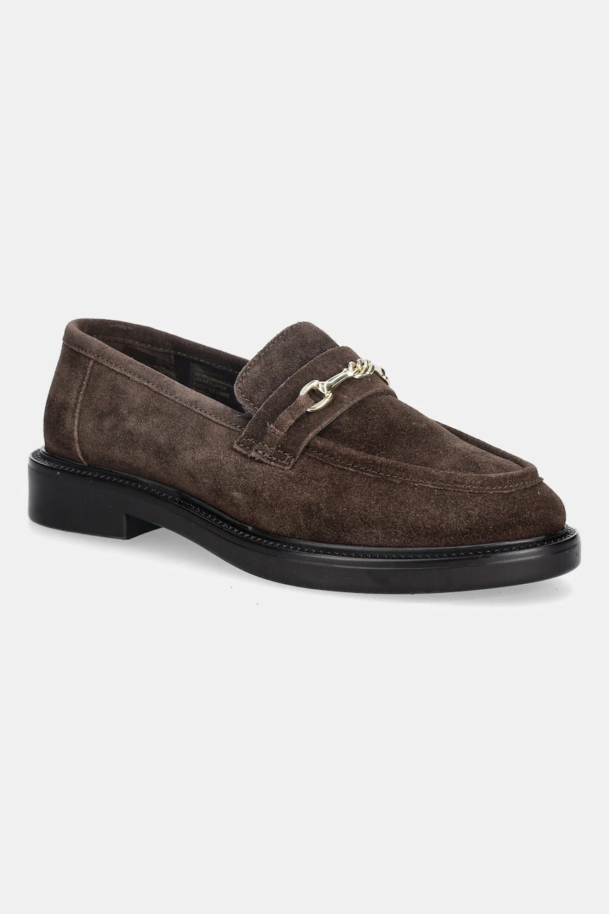 Steve Madden mocasini din piele întoarsă Huddles culoarea maro, cu toc plat, 11002911