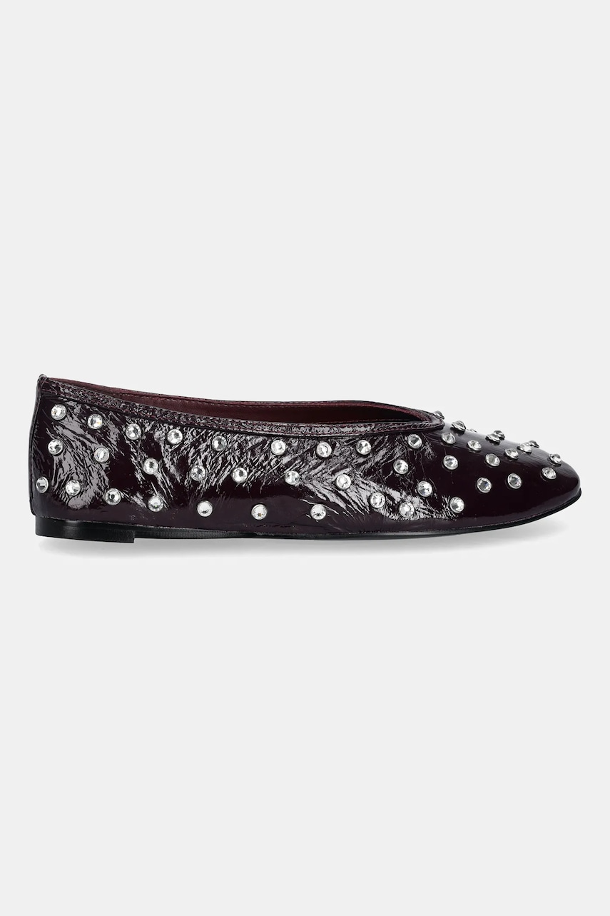 Кожаные балетки Steve Madden Leni-S цвет бордовый 11004872 Кожаные балетки Steve Madden Leni-S цвет бордовый 11004872