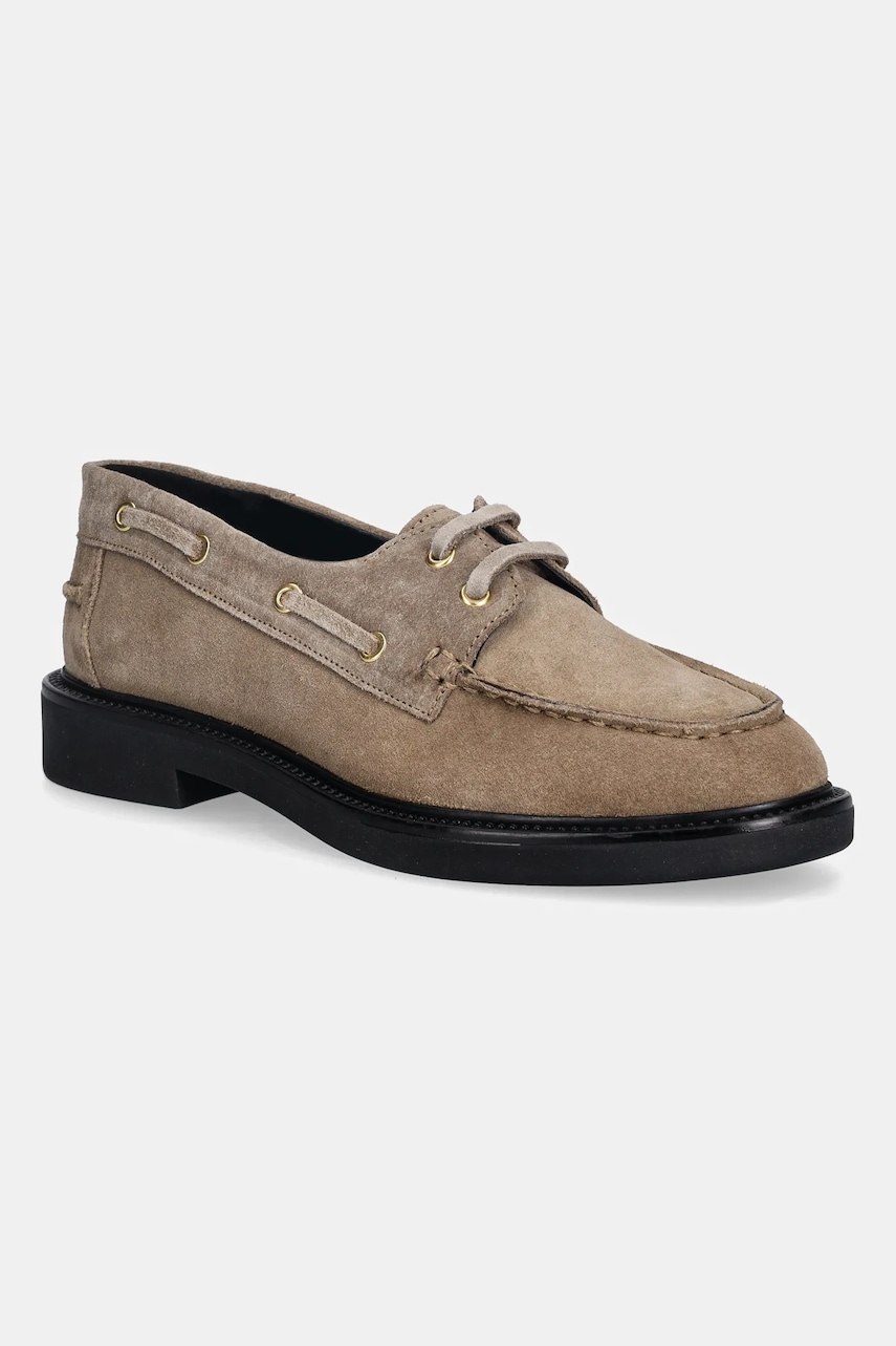 Steve Madden mocasini din piele întoarsă Rummored culoarea bej, cu toc plat, 11004853