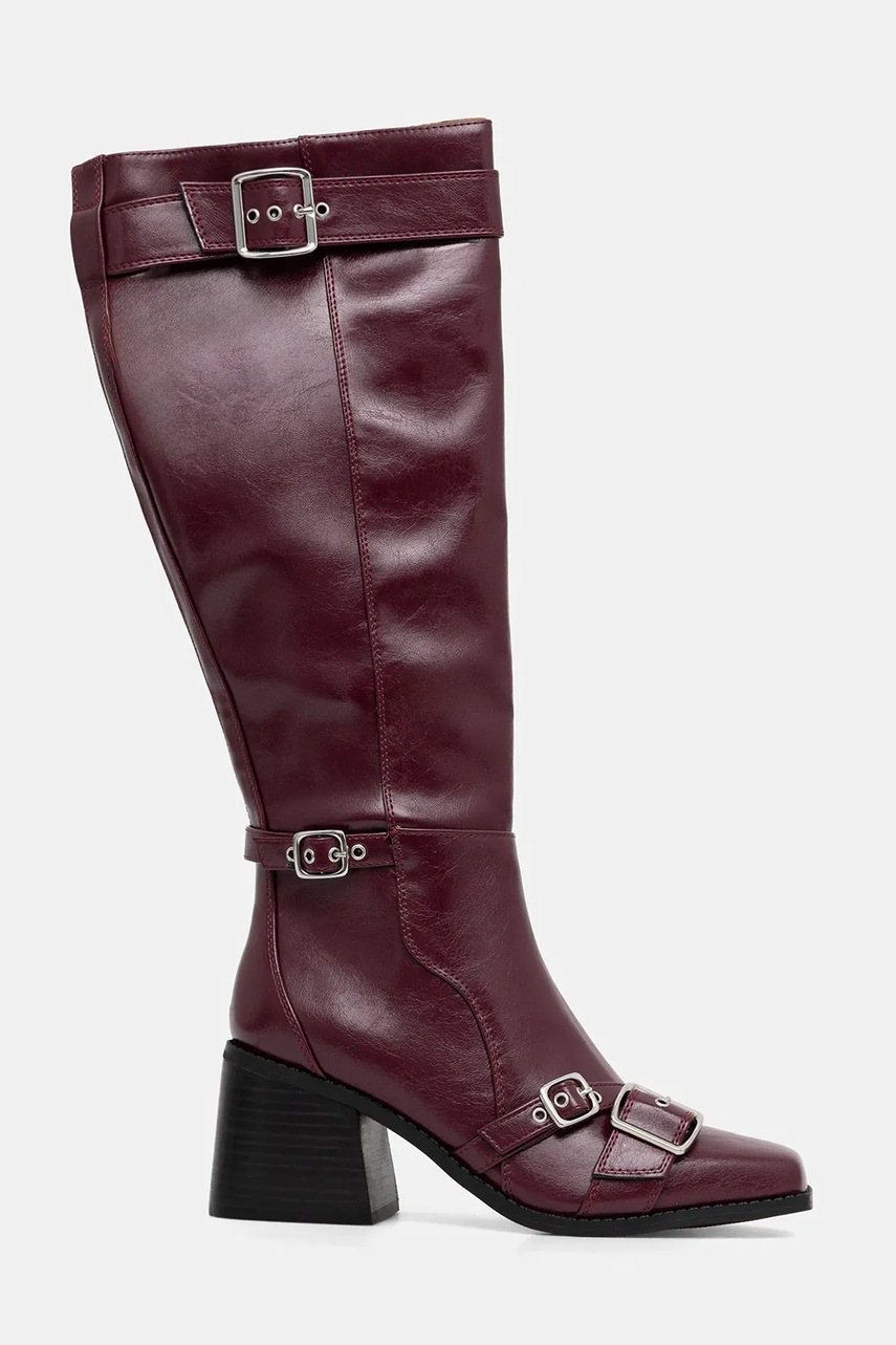 Сапоги Steve Madden Z-Town цвет бордовый каблук кирпичик 11004810