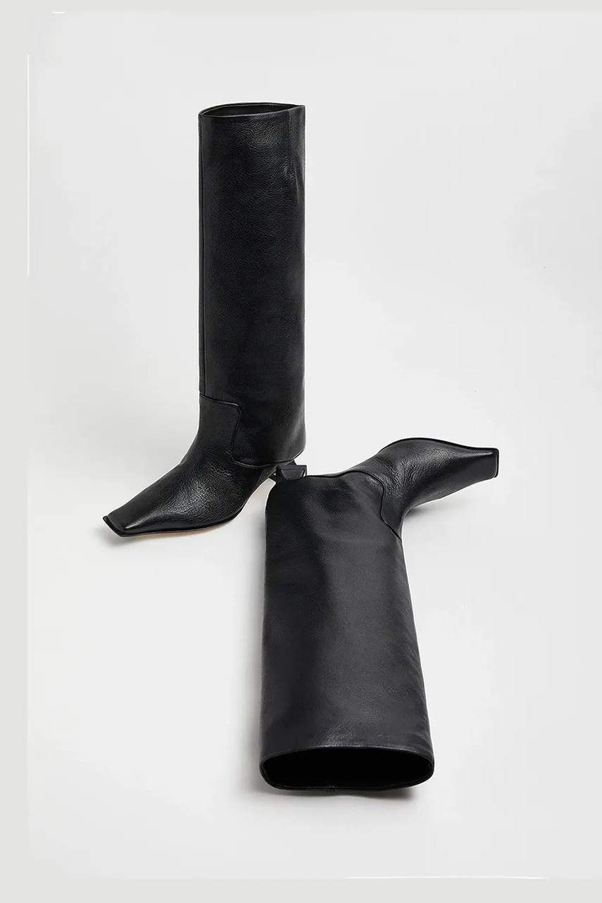 Δερμάτινες μπότες Miista Effie γυναικείες, χρώμα: μαύρο, MI_5871 φωτογραφία