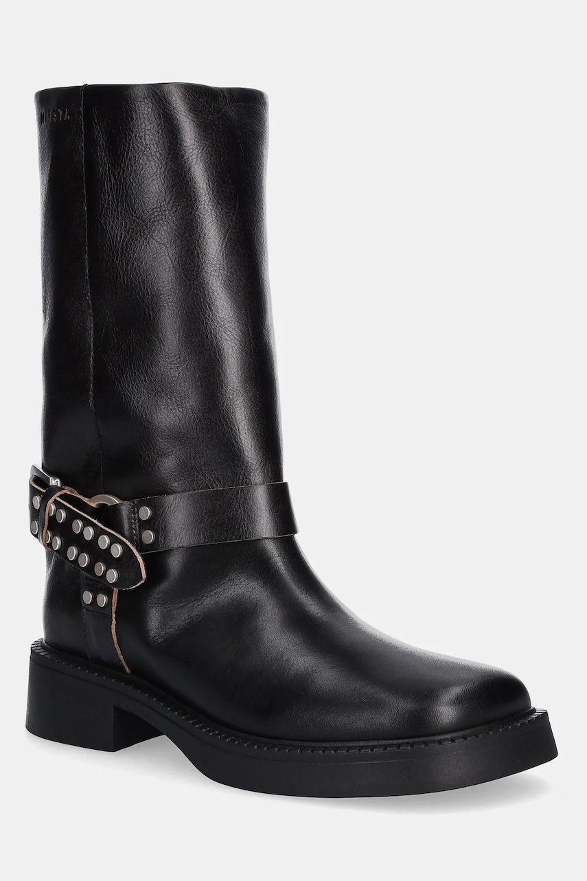 Miista cizme de piele Maitea culoarea negru, cu toc drept, E8_3951
