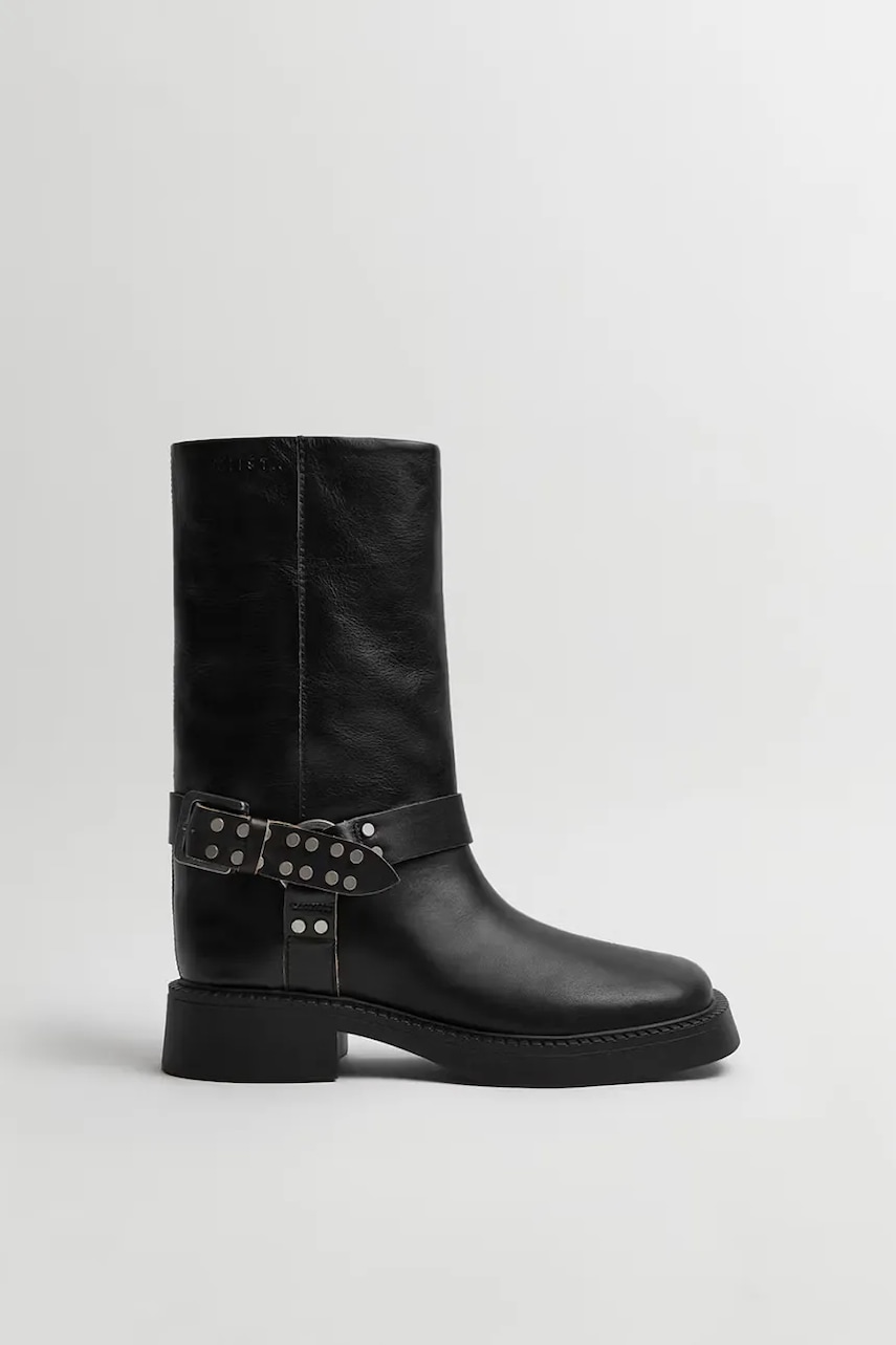 Miista cizme de piele Maitea culoarea negru, cu toc drept, E8_3951