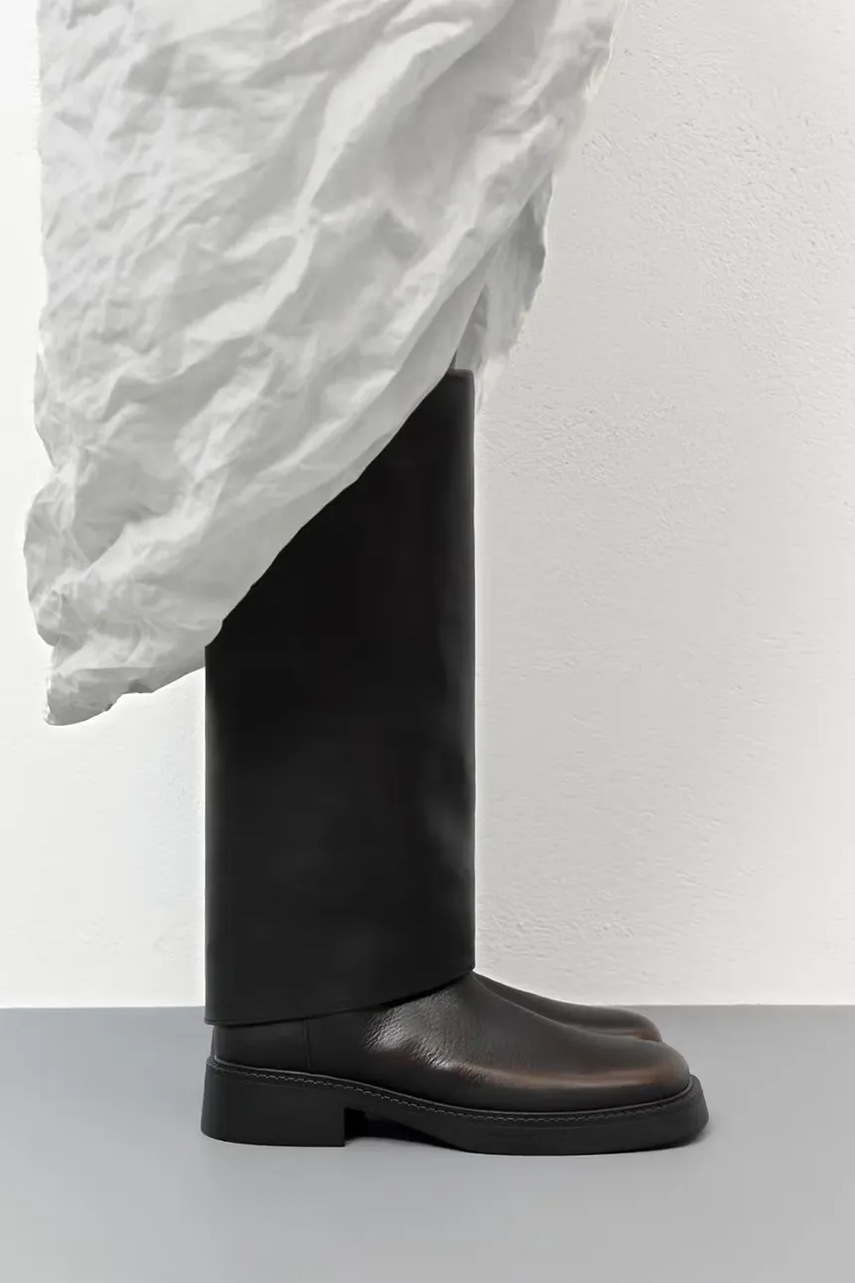 Δερμάτινες μπότες Miista Leala γυναικείες, χρώμα: μαύρο, E8_3963 φωτογραφία