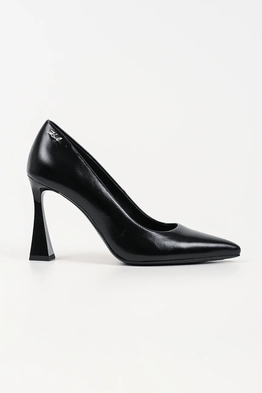 Karl Lagerfeld stilettos de piele DEBUTANTE culoarea negru, KL32011