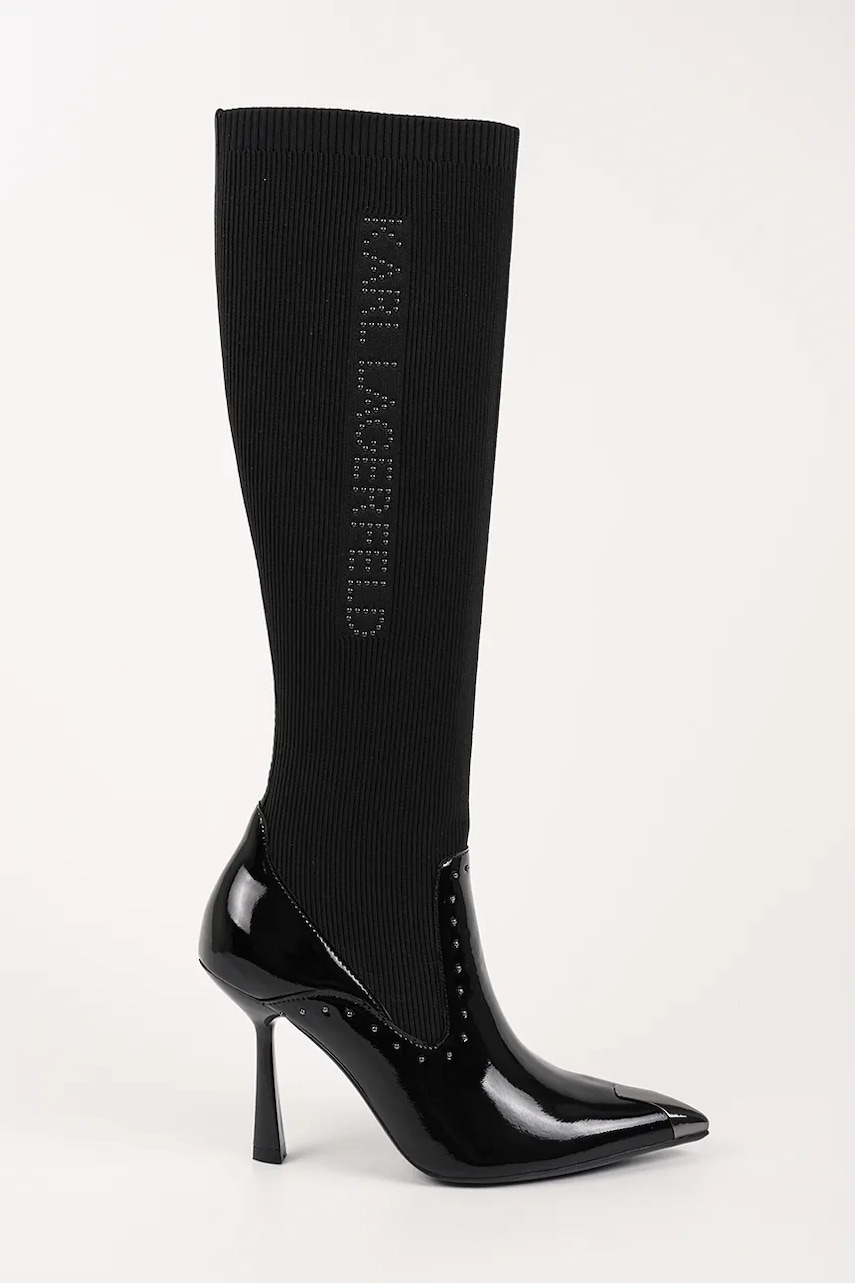 Karl Lagerfeld cizme PANDARA culoarea negru, cu toc cui, izolare usoara, KL31373