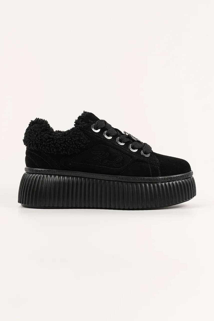 Karl Lagerfeld sneakers din piele KREEPER LO culoarea negru, KL42312