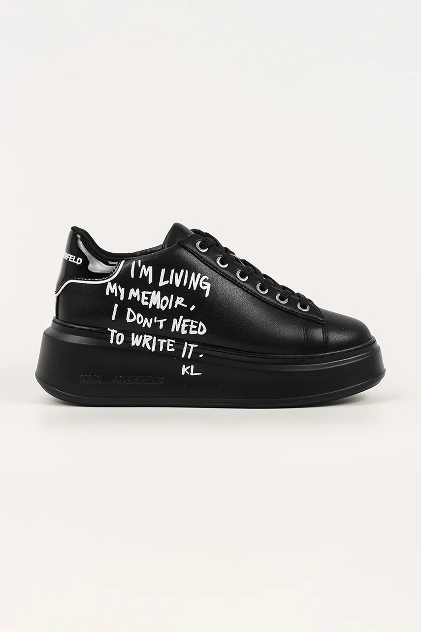 Karl Lagerfeld sneakers din piele ANAKAPRI culoarea negru, KL63512