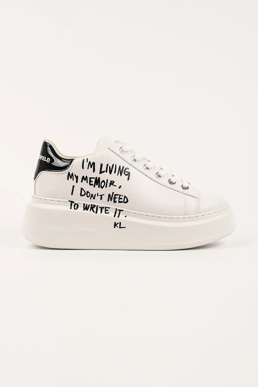 Karl Lagerfeld sneakers din piele ANAKAPRI culoarea alb, KL63512