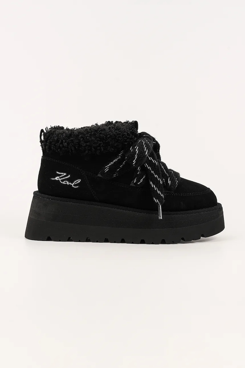 Levně Sněhule Karl Lagerfeld SKYLAR černá barva, KL48632