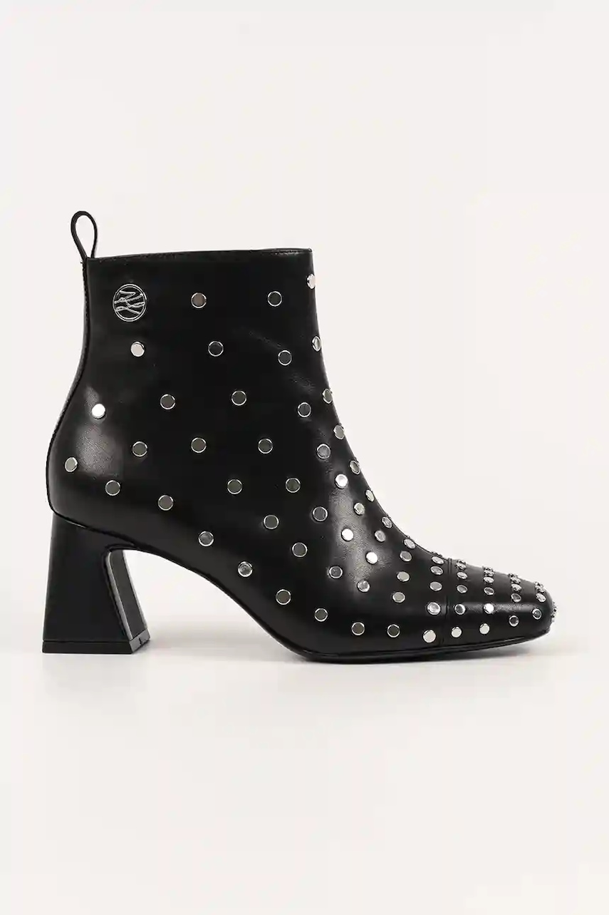 Karl Lagerfeld cizme de piele BEATA culoarea negru, cu toc drept, KL31445S