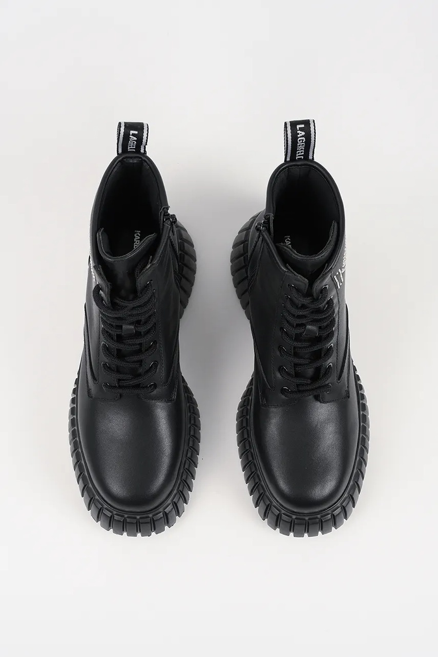 Kožené kotníkové boty Karl Lagerfeld KREEPER WEDGE (obrázek 4)