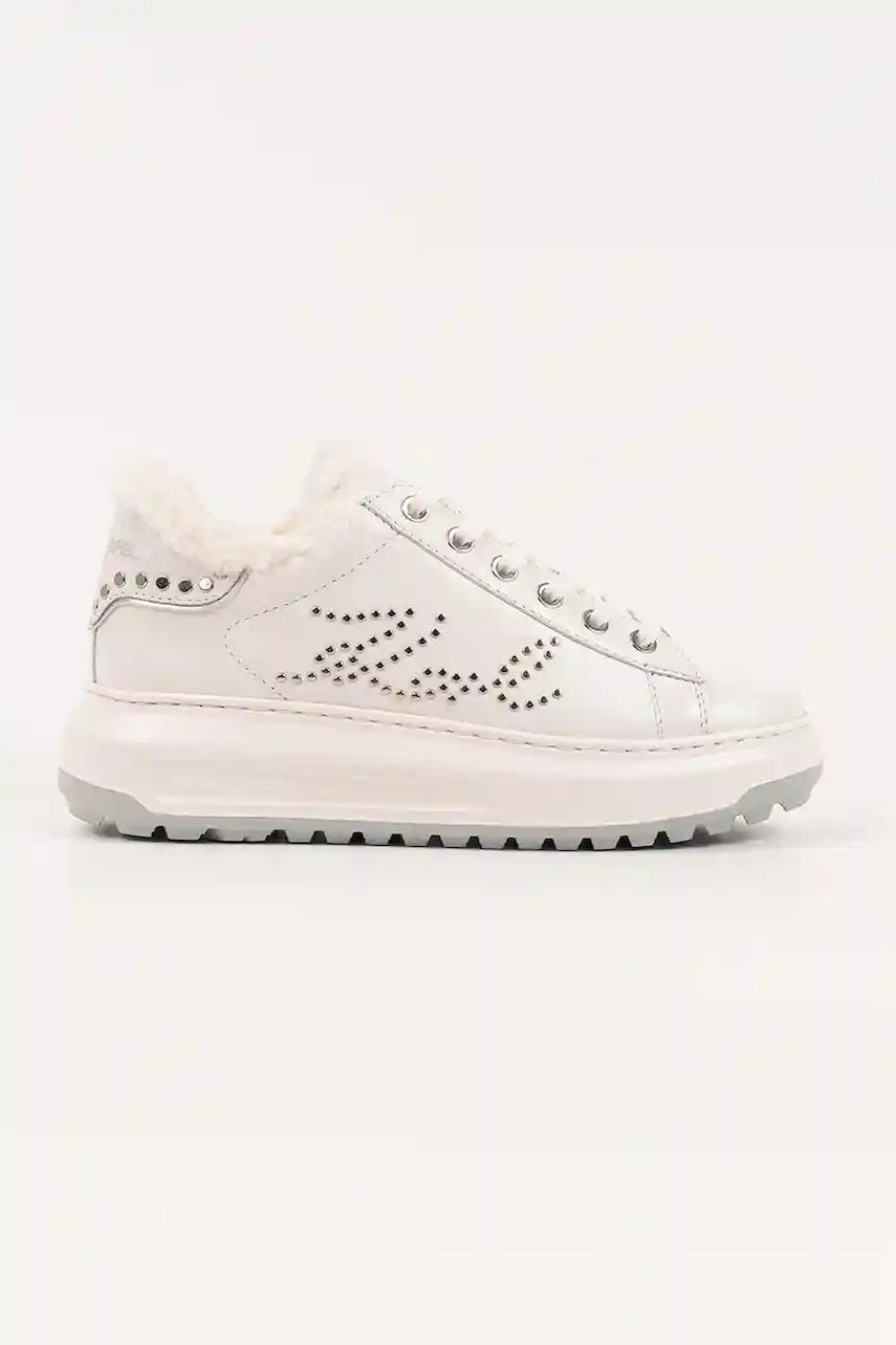 Karl Lagerfeld sneakers din piele KAPRI LUG culoarea alb, KL67511