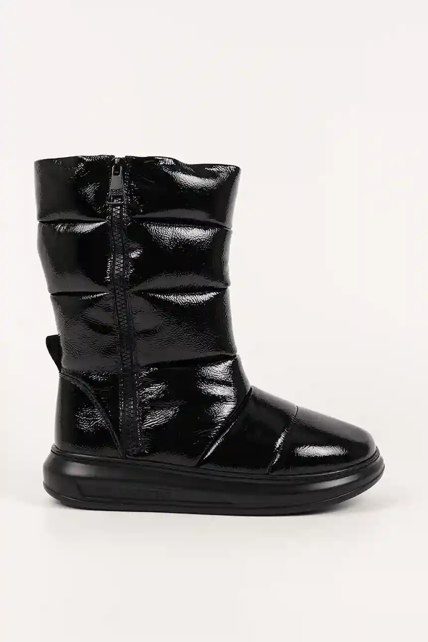 Karl Lagerfeld bocanci de piele KAPRI KOSI culoarea negru, KL44573A