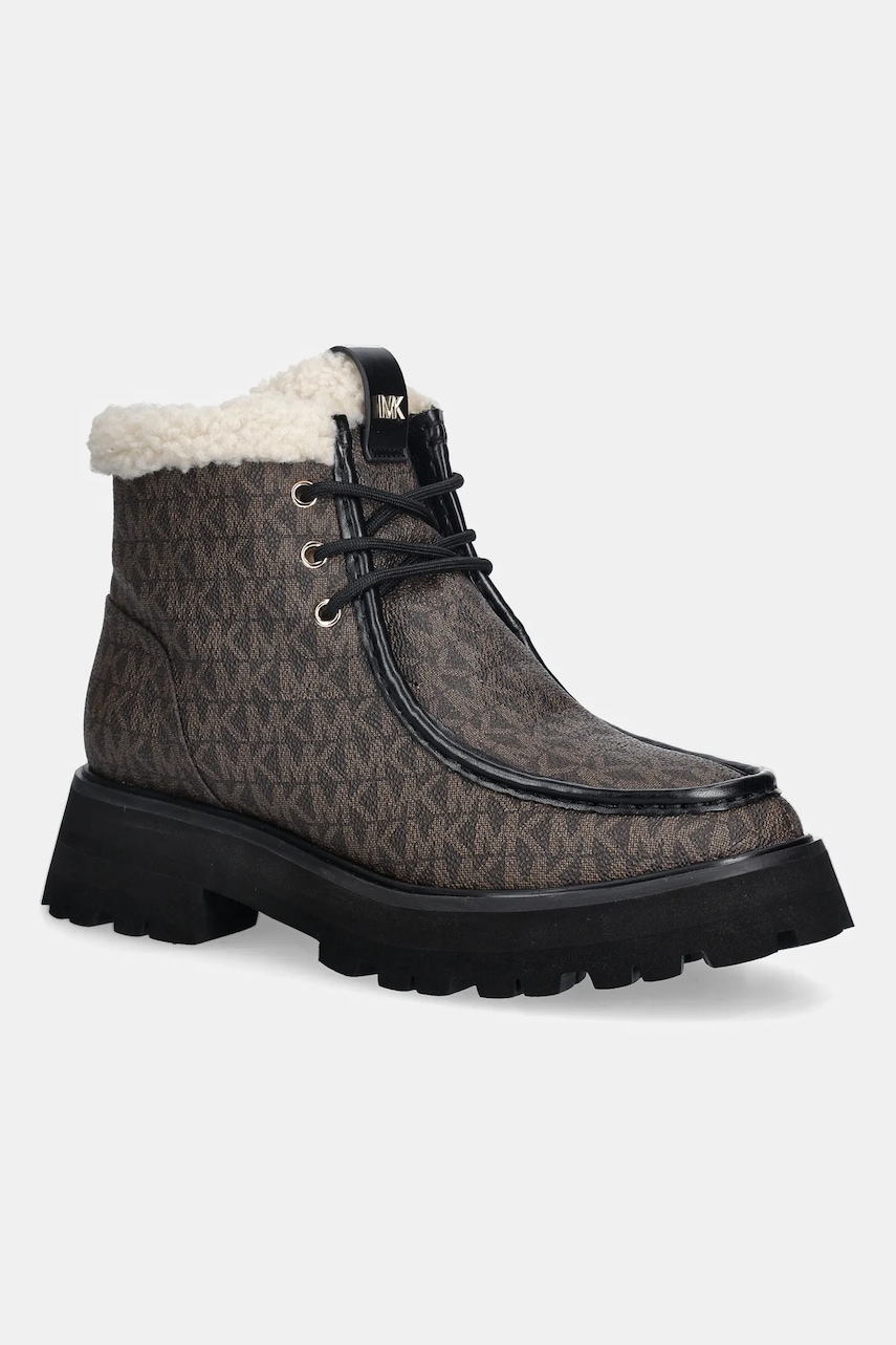 MICHAEL Michael Kors botine Cade culoarea maro, cu toc plat, izolat, 40F5CAFE5B.292