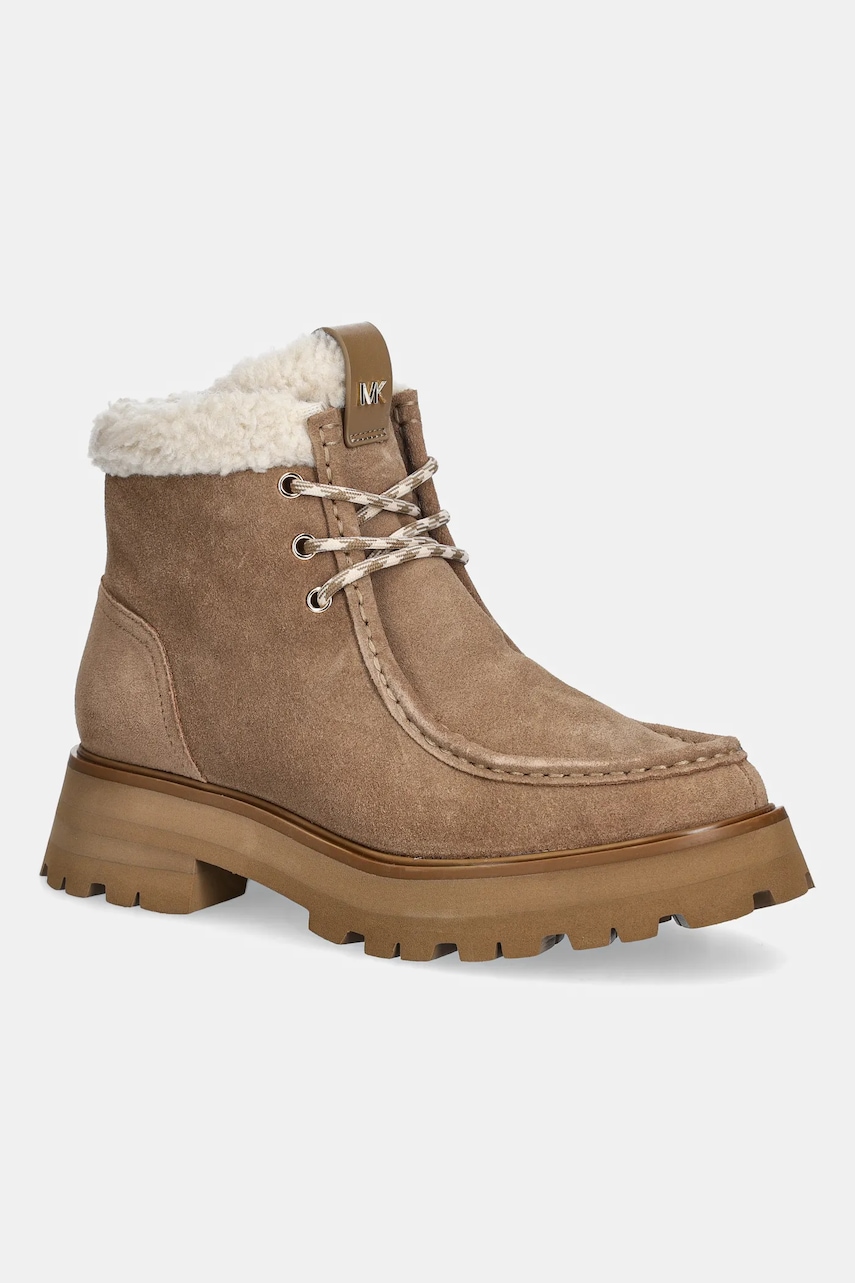 MICHAEL Michael Kors bocanci din piele întoarsă Cade culoarea bej, cu toc plat, izolare ușoară, 40F5CAFE5S.297