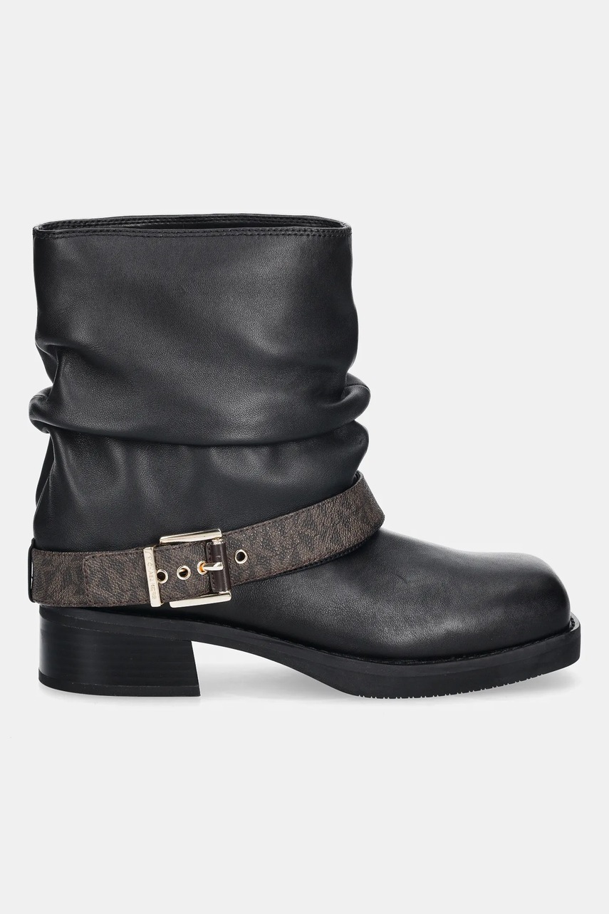 Кожаные полусапожки MICHAEL Michael Kors Colby цвет чёрный на плоском ходу 40F5COFE6L.292