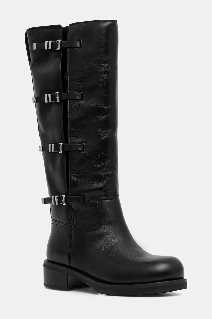 MICHAEL Michael Kors ghete de piele Darrington culoarea negru, cu platforma, 40F5DTFB6L.001