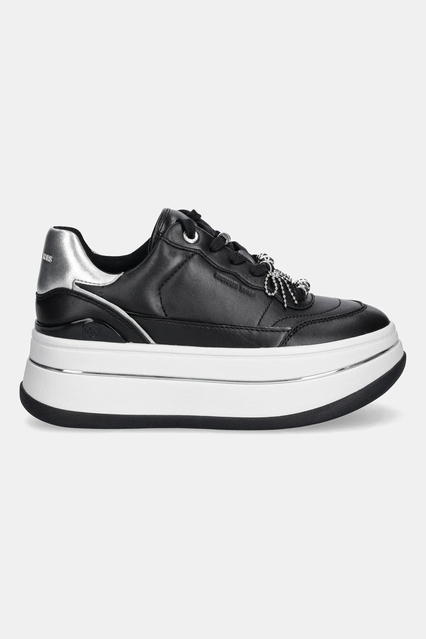 Кожаные кроссовки MICHAEL Michael Kors Hayes цвет чёрный 43F5HYFS2L.001