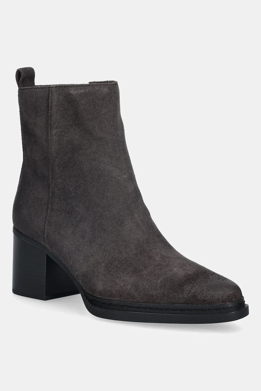 MICHAEL Michael Kors cizme din piele întoarsă Lex culoarea maro, cu toc drept, 40F5LXME5S.251