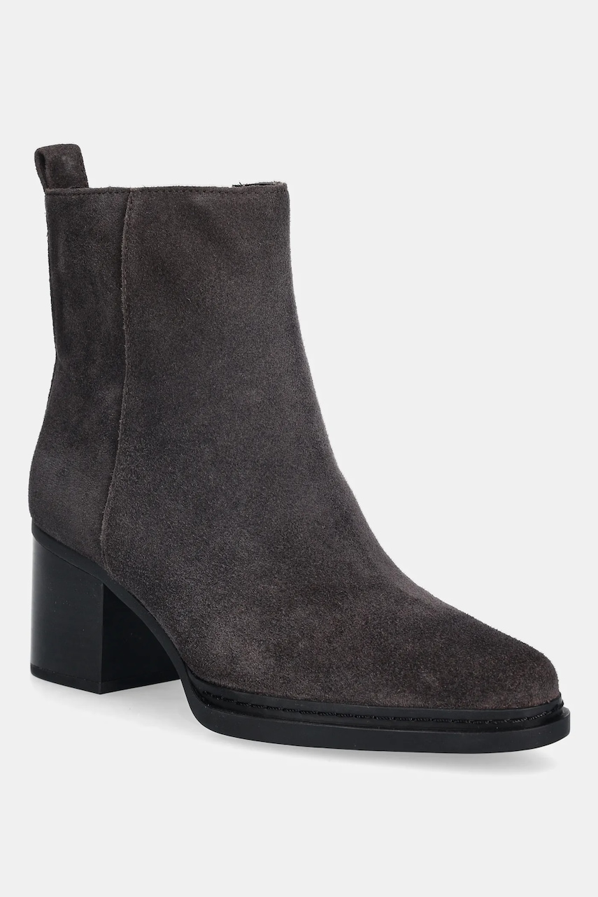 MICHAEL Michael Kors cizme din piele întoarsă Lex culoarea maro, cu toc drept, 40F5LXME5S.251