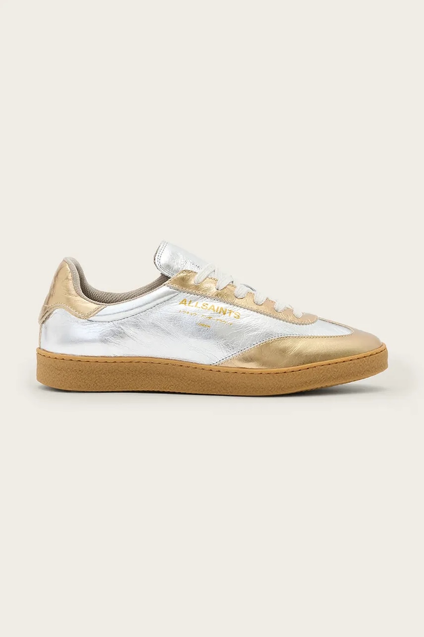 AllSaints sneakers din piele THELMA MET SNEAKER culoarea argintiu, W072FB AllSaints sneakers din piele THELMA MET SNEAKER culoarea argintiu, W072FB